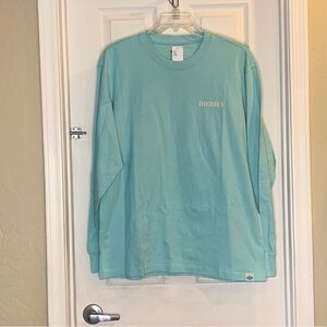 Dickies x Urban Outfitters Hard Working Long Sleeve Tee Turquoise Size XL